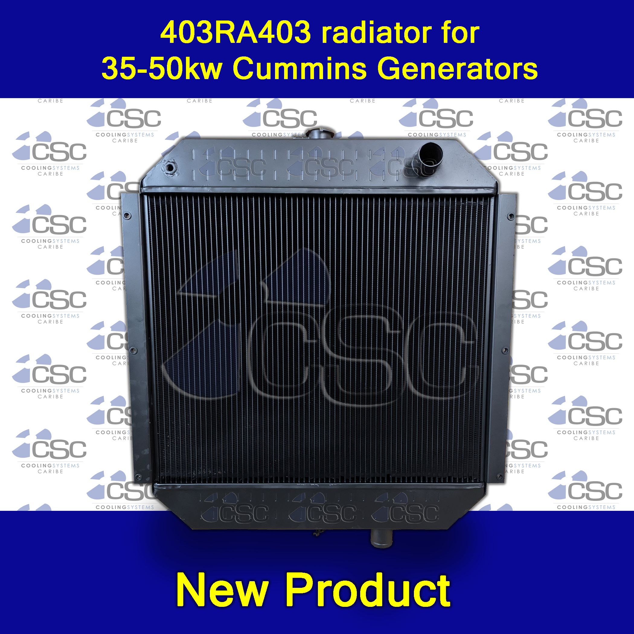 Now in stock! 403RA403 radiator for 35-50kw Cummins Generators