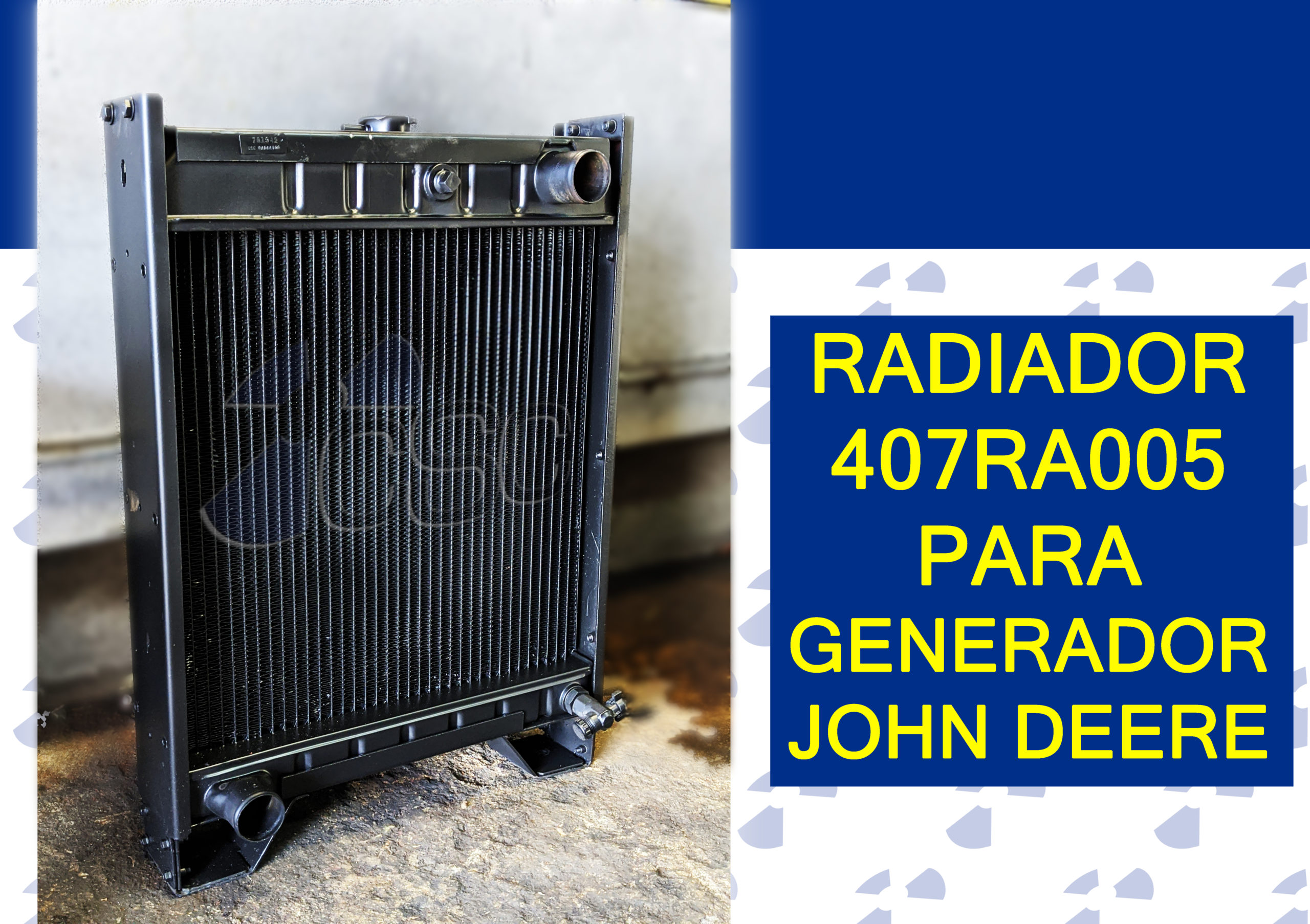 Nuevo Radiador 407RA005 para Generador John Deere