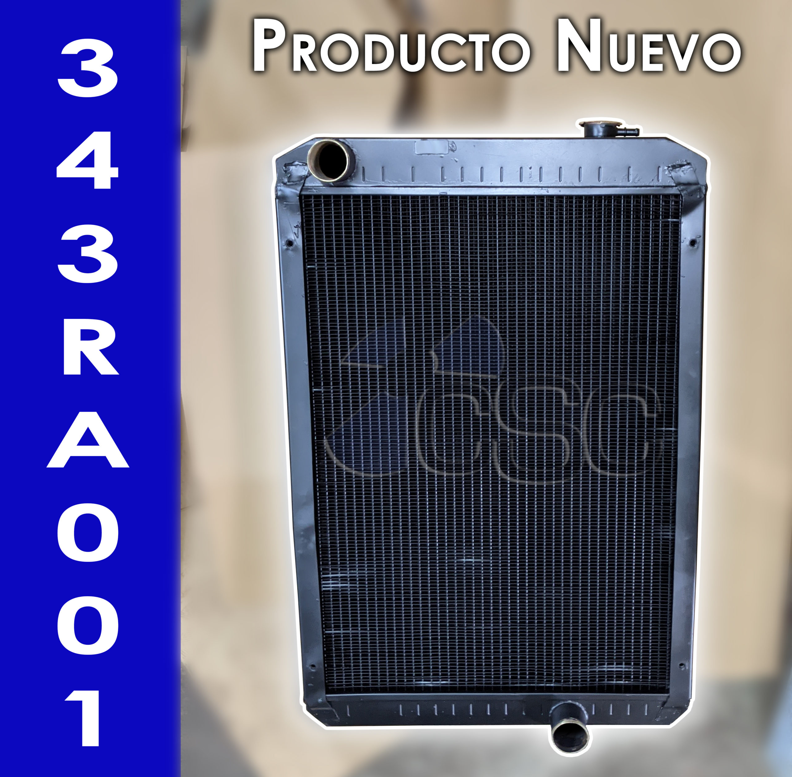 Nuevo radiador 343RA001 para Retroexcavadora John Deere 310G